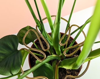 Monstera Leaf Shaped Plant Support - Copper Coloured