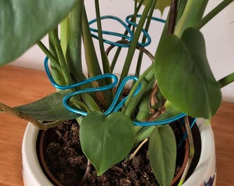 Soporte para plantas con forma de hoja de Monstera - Azul eléctrico