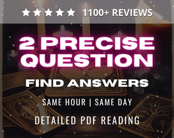 In-Depth and Accurate 2 Question Tarot Reading – Same Hour – Truth & Clarity Revealed – Same Day