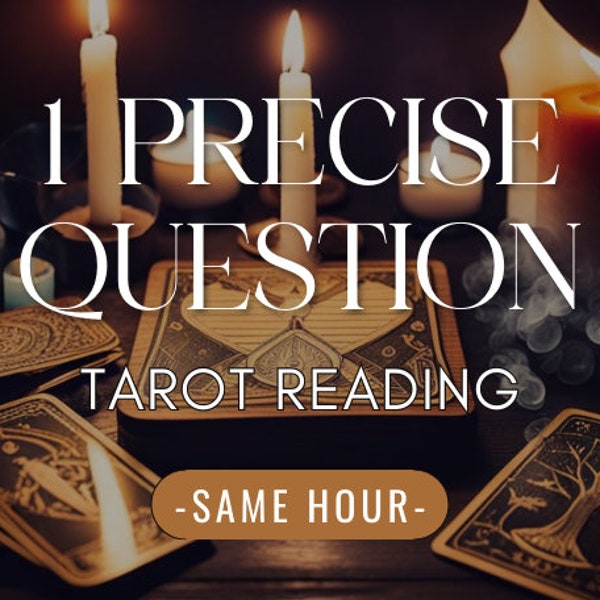 1 präzise Frage Tarot-Lesung - Gleiche Stunde - Finde die Wahrheit - Vertiefte Tarot-Lesung - Intuitive, genaue, spirituelle Beratung, Information
