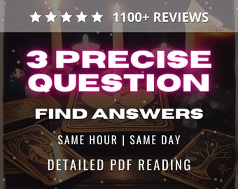 3 precise question Tarot Reading - Same Hour - Find the truth - In depth Tarot Reading - Accurate, Spiritual Advice
