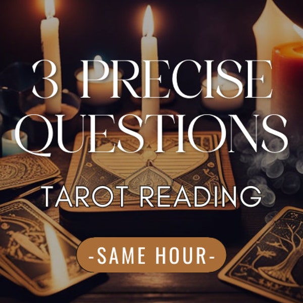 3 precise question Tarot Reading - Same Hour - Find the truth - In depth Tarot Reading - Accurate, Spiritual Advice