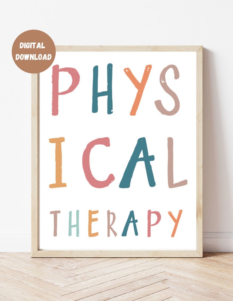 Physical Therapy Poster, PT Decor - Etsy