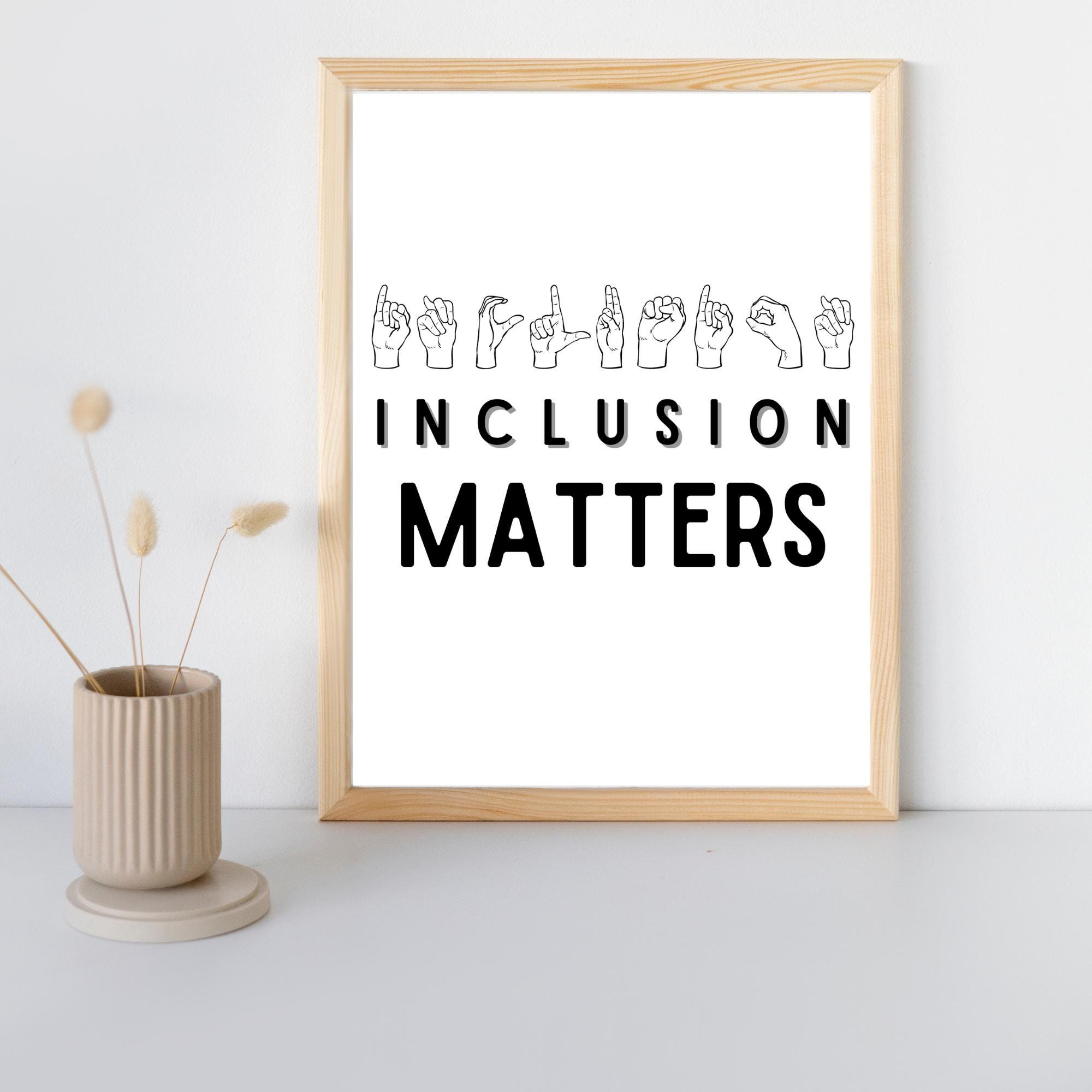 ASL Inclusion Matters Poster, Speech Therapy Poster, Speech Classroom ...
