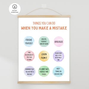 Foutposter, therapiebureaudecor, adviesbureau, schoolbegeleider, klasdecor, psychologieposter, groeimindset, dbt-poster