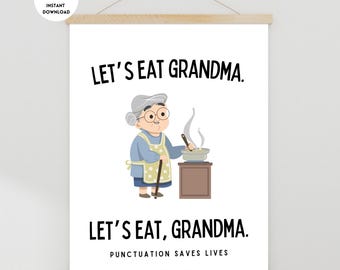 Satzzeichen rettet Leben Poster, Satzzeichen Poster, Grammatik Poster, Schreibplakat, Englisch Klassenzimmer Poster, Englisch Lehrer, Grammatik Klasse