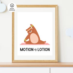 Motion is Lotion Poster, Physical Therapy Wall Art, Physical Therapy Office Decor, Movement is Medicine, Physical Therapy Poster, PT Office
