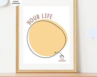 Your Life Print, Therapy Office Decor, Counselor Office Wall Art, Psychology Poster, Therapist, School Counselor, DBT, CBT, Therapy Wall Art
