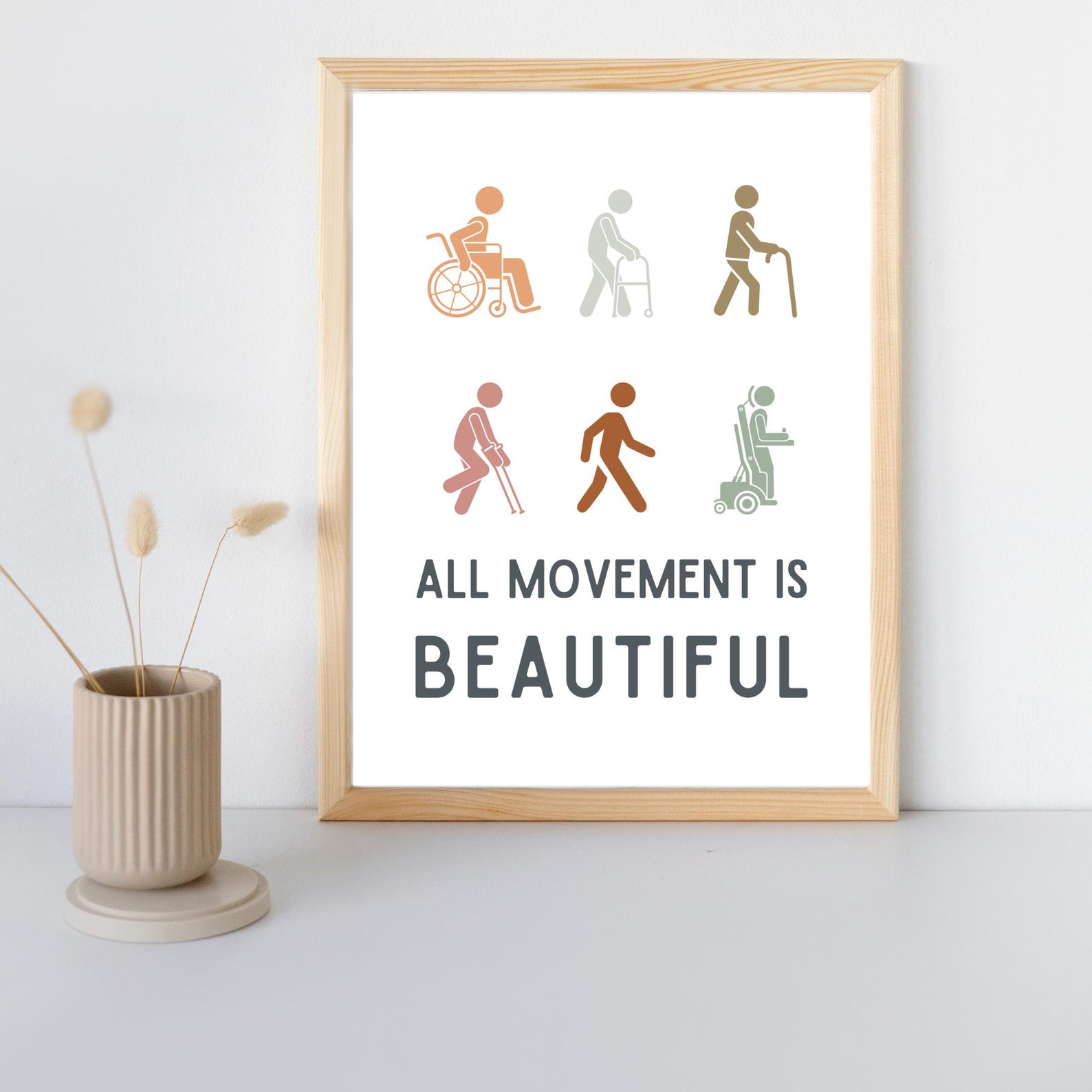 All Movement is Beautiful Poster, Physical Therapy Poster, Occupational ...