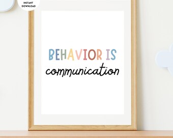 Behavior Is Communication Poster, Special Ed Teacher, Autism Awareness, Special Education Classroom, Inclusive Classroom Poster, SPED