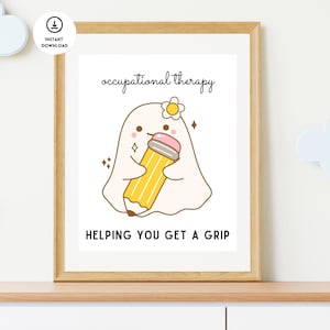 Fall Occupational Therapy Poster, Halloween Occupational Therapy, Occupational Therapy Office Decor, Occupational Therapy Wall Sign, OT Room