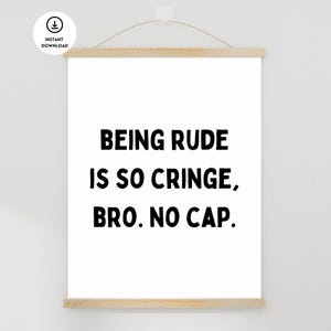 Funny Classroom Poster, High School Slang Poster, Middle School Poster, Gen Z Slang Poster, Gen Z Teacher, Classroom Poster, Classroom Art