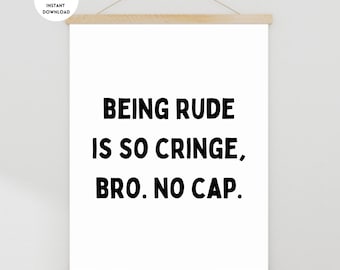 Funny Classroom Poster, High School Slang Poster, Middle School Poster, Gen Z Slang Poster, Gen Z Teacher, Classroom Poster, Classroom Art