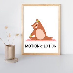 Motion is Lotion Poster, Physical Therapy Wall Art, Physical Therapy ...