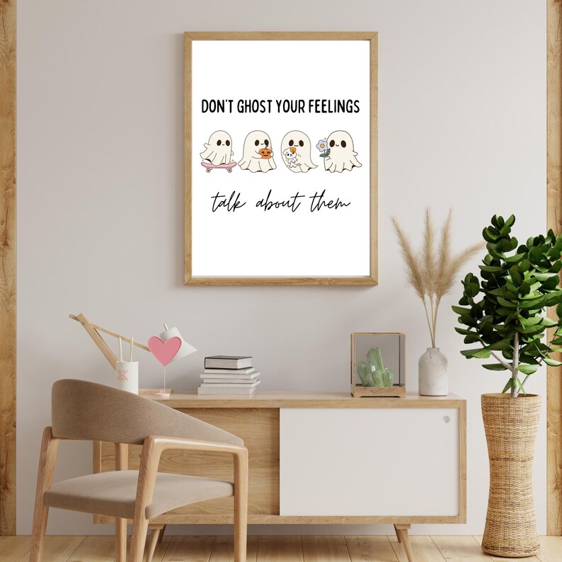 Halloween Mental Health Print, Halloween Therapist, Therapy Office ...
