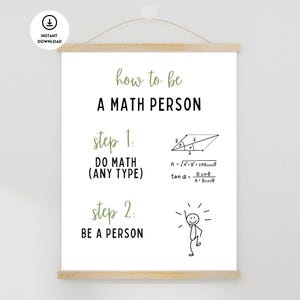 Math Poster, Math Classroom Decor, Math Teacher, Math Door Sign, Math Decorations, Classroom Posters, Classroom Wall Art, Math Art, Math