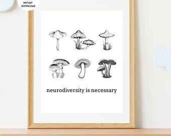 Neurodiversity Poster, Neurodivergent Poster, Embrace Neurodiversity, Celebrate Minds of All Kinds, Autism Awareness, SPED, Special Ed, ADHD