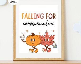 Herbstsprache Poster, Logopädie Wandkunst, Sprache Klassenzimmer, Sprache Raumdekor, Danksagungsrede, SLP Geschenke, Logopädie, Sprachkunst