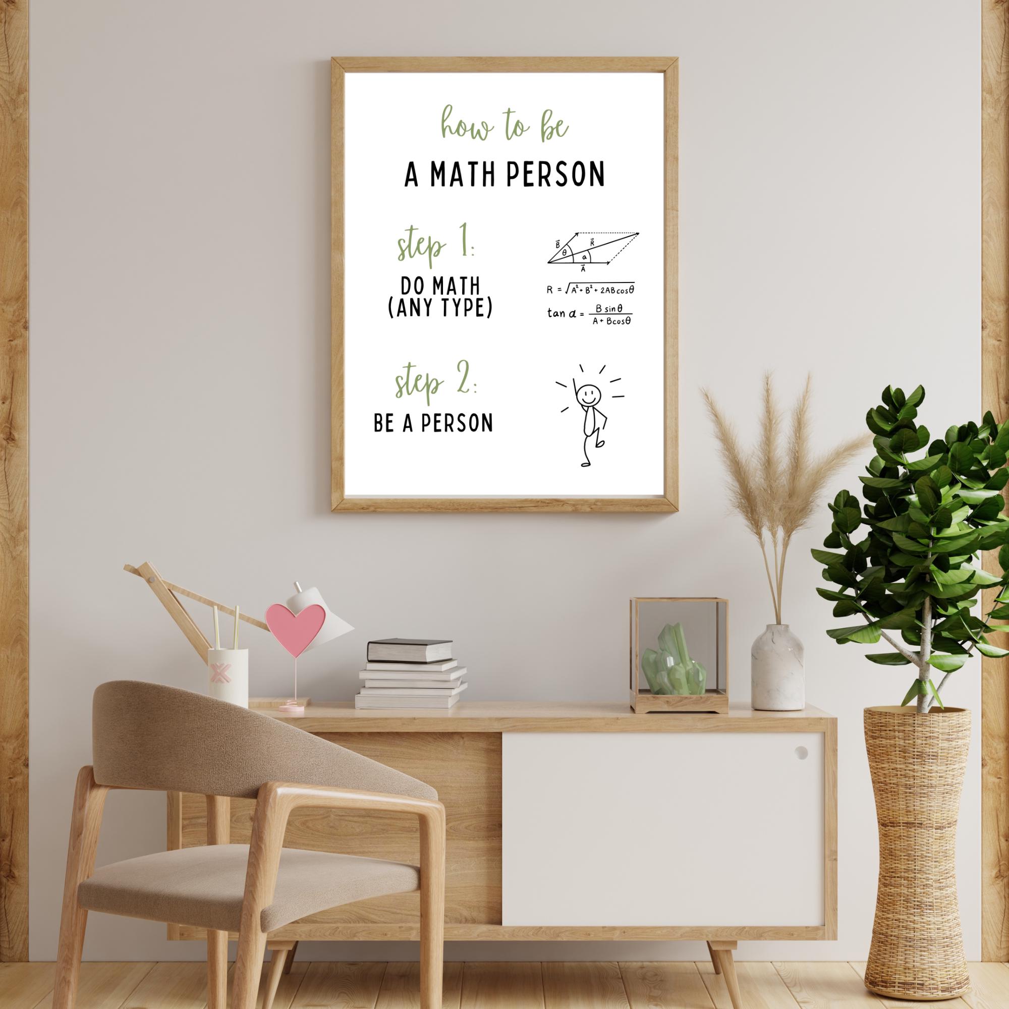 Math Poster, Math Classroom Decor, Math Teacher, Math Door Sign, Math ...