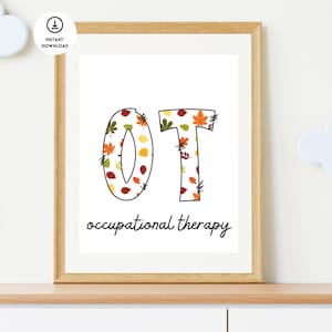 Fall Occupational Therapy Poster, Occupational Therapy, Occupational Therapy Wall Decor, OT Poster, School OT, Occupational Therapy Poster