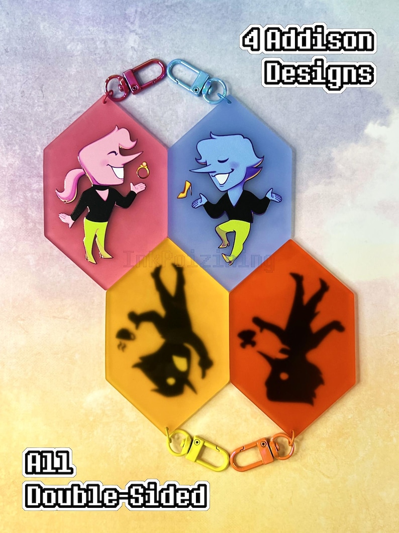Addison Snowgrave Deltarune Acrylic Charm Keychain - Etsy