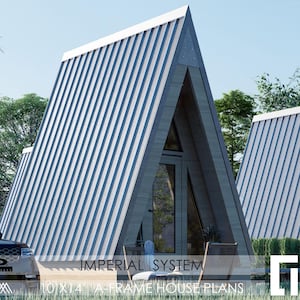 Planos de cabaña tipo A de 10x14 pies: Plano arquitectónico de una minicasa moderna de 140 pies cuadrados (PDF)