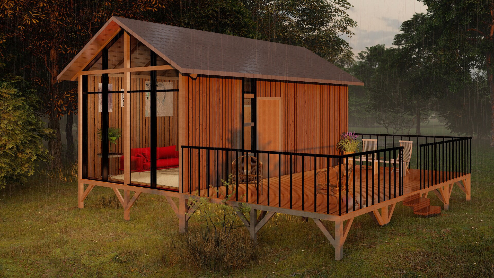 Modern House Plans, Aframe Floor Plans, 4 X 8, Tiny House, Small House