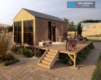 26' X 27' Modern Shed Plans PDF, Architectural Custom 720SF Blueprint PDF