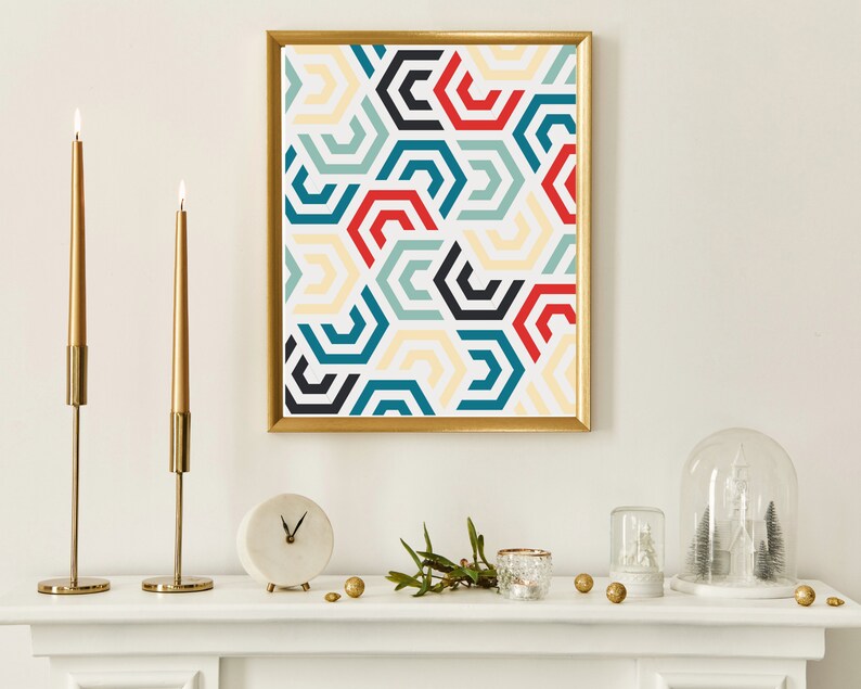 Abstract Geometric Wall Art,abstract Geometric Art Prints, Shapes
