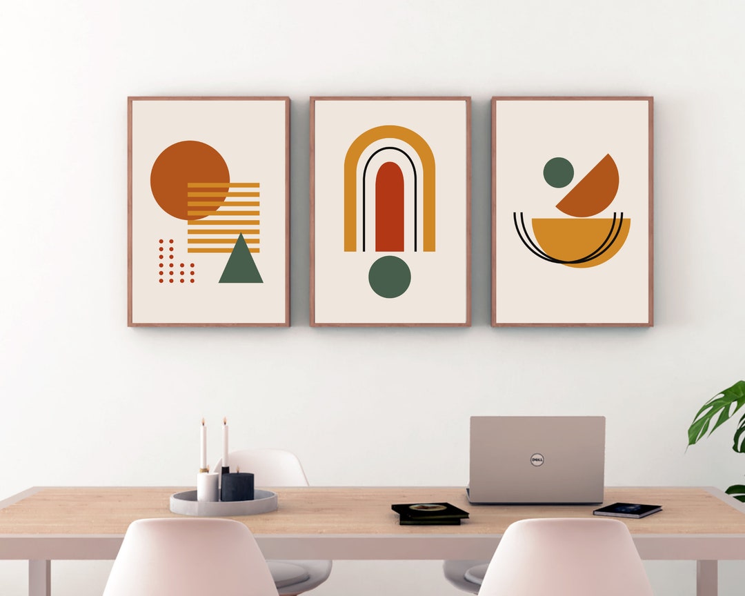 Abstract Geometric Shapes Canvas Print,geometric Shapes Wall Art