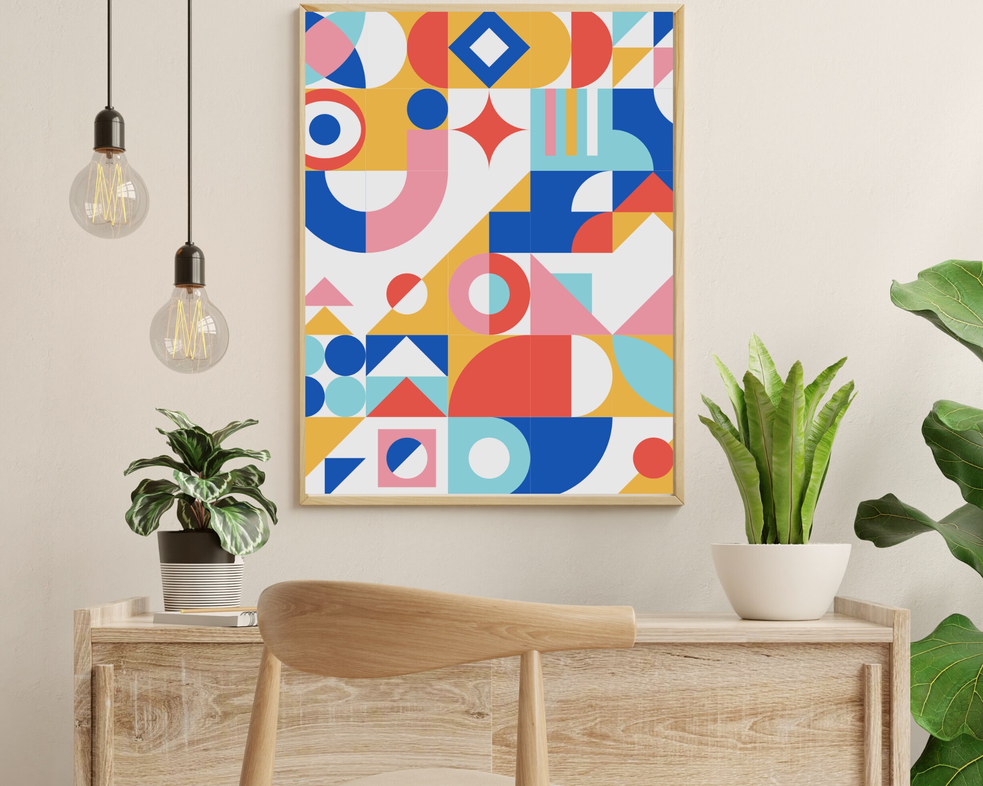 Bauhaus Geometry Modern Abstract Canvas Print,bauhaus Geometric Poster ...