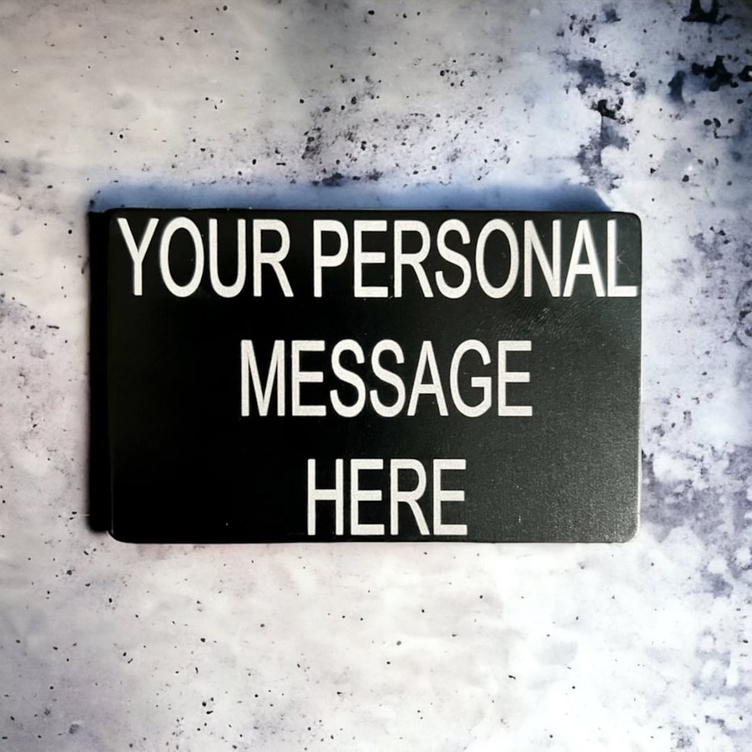 Custom Laser Engraved Metal Cards Etsy