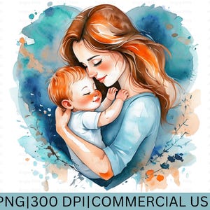 Aquarell Muttertag PNG, Mama PNG, Aquarell Clipart, Mama PNG, Muttertag, Muttertagskarte Png, Kinderzimmer Clipart, Print On Demand Tasse