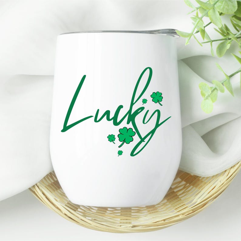 Minimal Lucky PNG, St. Patrick's Day PNG, Shamrock PNG, Clover Png
