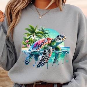 Tortue de mer PNG, dessins d'été PNG, Clipart plage, PNG Summertime, clipart tortue de mer, chemise de plage Png, tortue Png, tortue aquarelle, mug