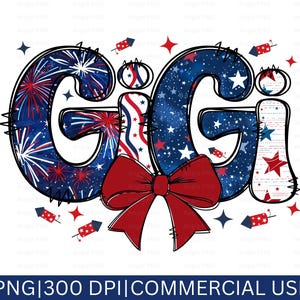 Gigi PNG, Patriótico PNG, 4 de Julho PNG, Quatro de Julho Png, Laço Coquete Png, Caneca de Impressão Sob Demanda, Design de Camiseta, Vovó, Avó