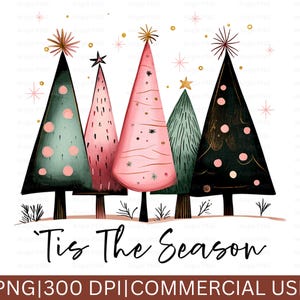 C'est la saison Noël PNG, arbres de Noël PNG, Clipart lunatique d'arbres de Noël, conception de chemise de Noël, sublimation de Noël, gobelet