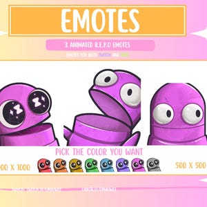 REPO Emotes animated emotes twitch, kick, discord emote (PINK)