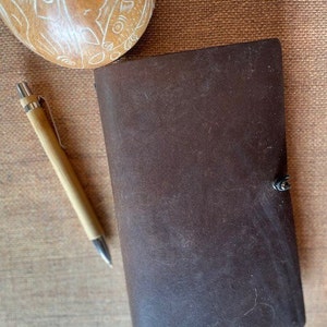 Genuine Leather Journal, 7-3/4&quot; x 4-3/4&quot;