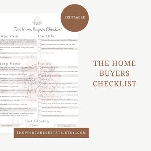 The Home Buyers Checklist Printable PDF Etsy The Home Buyers Checklist Printable PDF Etsy