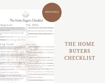 The Home Buyers Checklist - Printable PDF