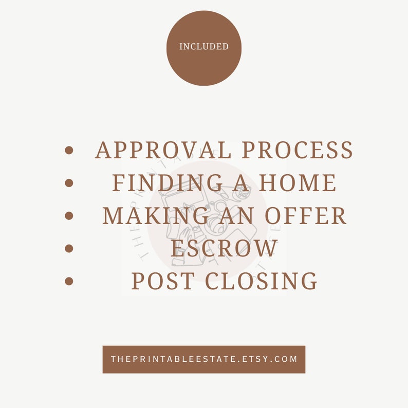 The Home Buyers Checklist Printable PDF Etsy The Home Buyers Checklist Printable PDF Etsy