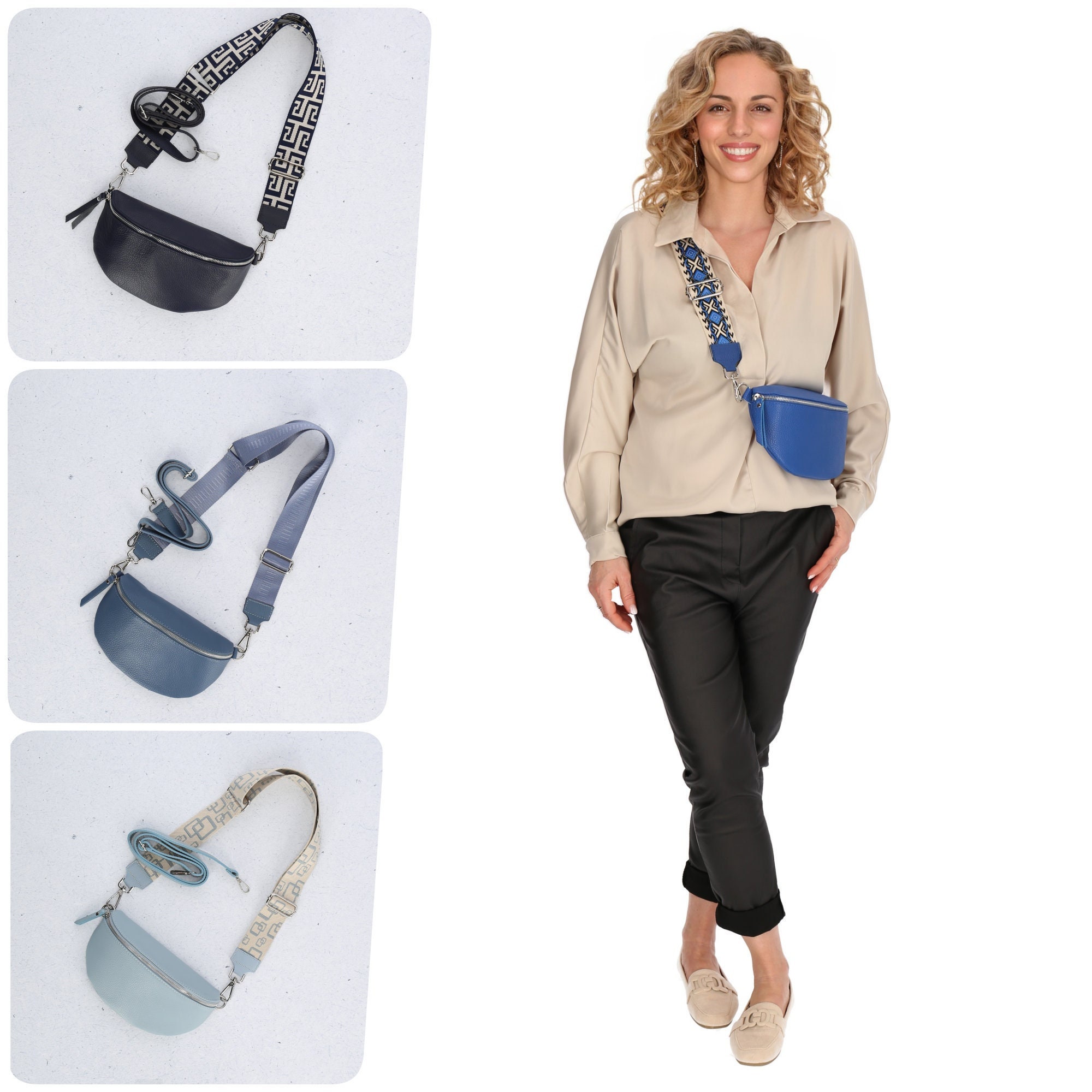 Luxury Leather Women Fanny Pack Waist Bag Designer Shoulder Sling Bag  Crossbody Chest Bag Female Handbag Messenger Pack Purse