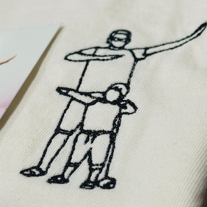 Embroidered Dad Portrait Shirt, Dad Shirt With Photo, Dad Tee, Custom Fathers Day Shirts With Pictures, Comfort Colors Shirt, New Dad Gifts imagem 3