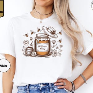 Vintage Bee Botanical T-Shirt, Honeycomb Doodle Shirt, Unique Honey Bees Shirt, Bee Lovers Tee, Bumblebees Shirt
