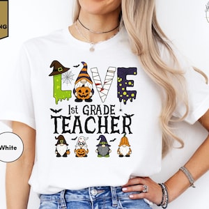 Gnome Teacher Shirt, Gnome Teacher Halloween Shirt, Back to school Shirts, Cute Teacher Shirt, Teacher Gift Ideas