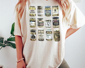 Pickle T-shirt, Comfort Colors Shirt, Vintage Canned Pickles Shirt, Pickle Jar Shirt, Vintage Comfort Colors Shirt, Women Christmas Gift