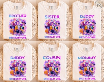 Personalized Huntrix Themed Birthday Girl T-Shirt, Music Pop Theme, Family K-Pop Hunter Matching Shirts