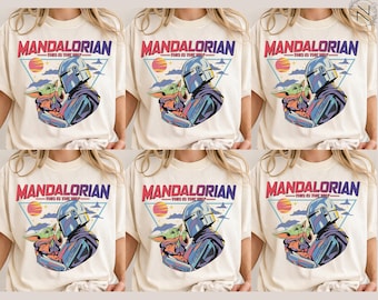 Vintage Mandalorian Shir,t Din Djarin Grogu Star Wars Shirt, This Is The Way Shirt, Pedro Pascal Star Wars Tee, Disneyland Tee