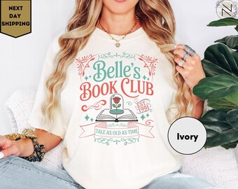 Camiseta retro del club de lectura de Bella Comfort Colors®, camiseta del café de lectura de Bella, camiseta de la princesa Bella, camiseta del libro